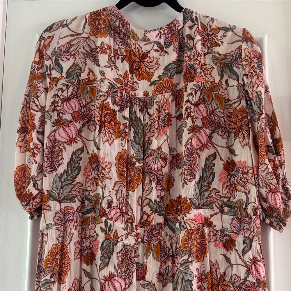 Knox Rose Women’s Multicolor Floral Short Sleeve Maxi Dress - Picture 12 of 13